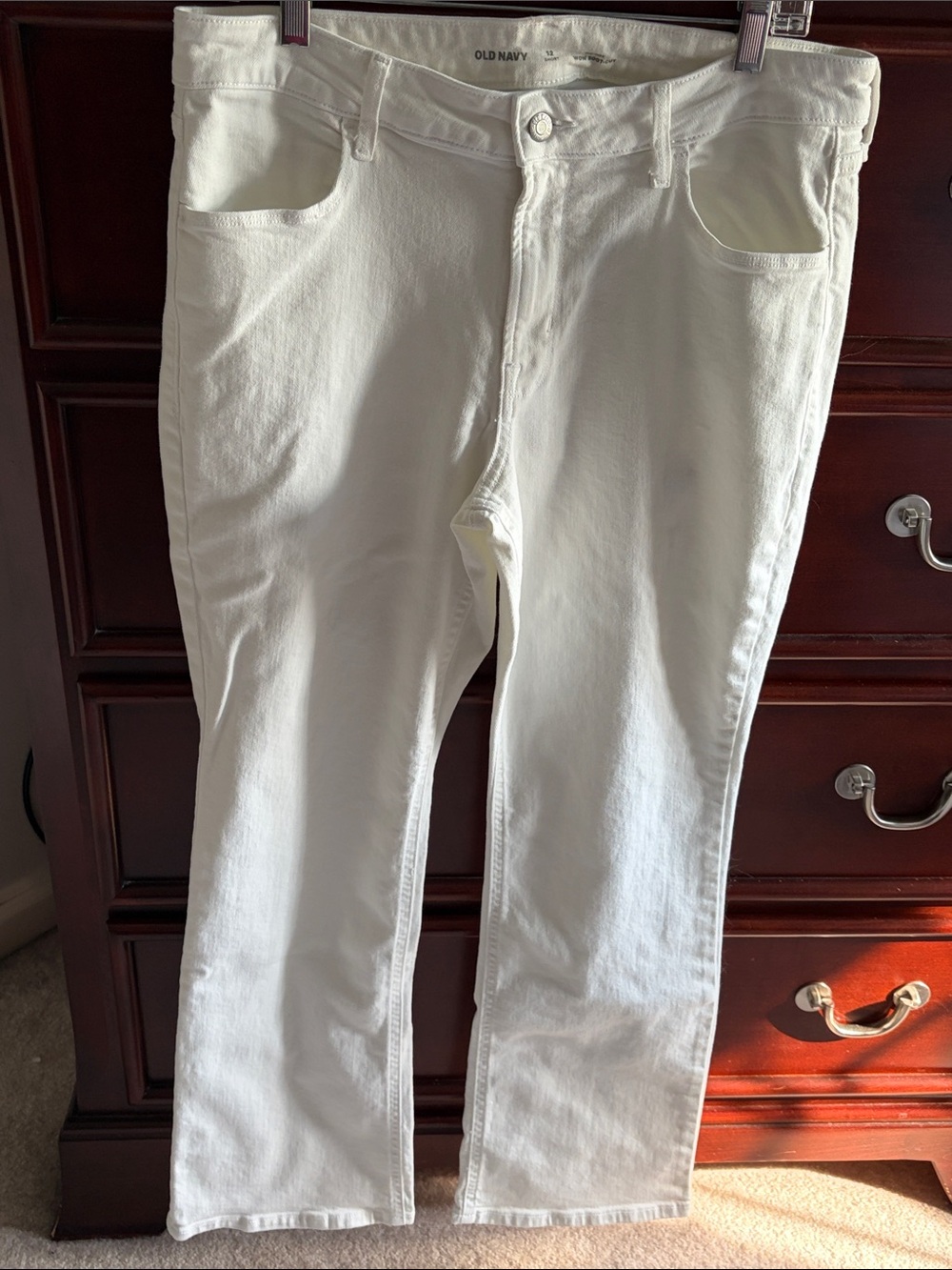 Old Navy White Boot Cut WOW Jeans